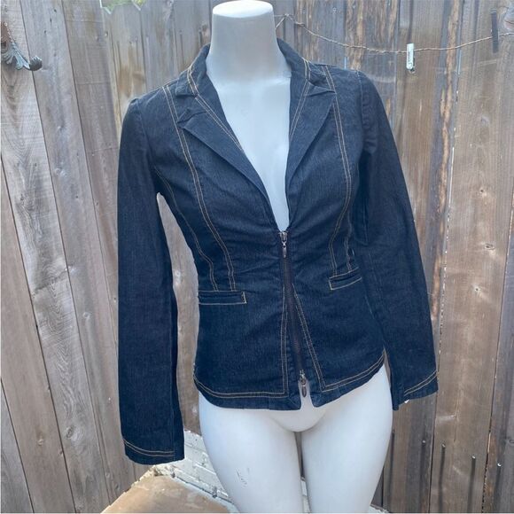 Bisou Bisou Y2K Denim Jacket size XS - Picture 1 of 7